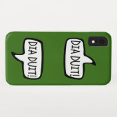 DIA DUIT. Irish Gaelic Greeting Speech Bubble Case-Mate iPhone Case (Achterkant (horizontaal))