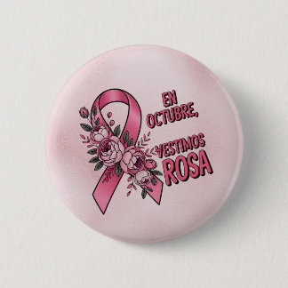 Día internacional del Cáncer de Mama Ronde Button 5,7 Cm