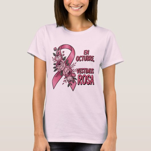 Día internacional del Cáncer de Mama T-shirt (Voorkant)