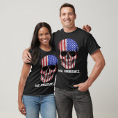 Dia Los Muertos Skull America T-shirt (Unisex)