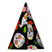 Dia Los Muertos: suikerschedels patroon. Feesthoedjes (Achterkant)