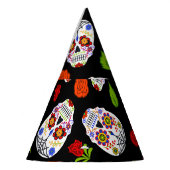Dia Los Muertos: suikerschedels patroon. Feesthoedjes (Links)