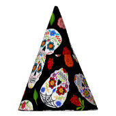 Dia Los Muertos: suikerschedels patroon. Feesthoedjes (Rechts)