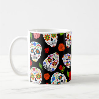 Dia Los Muertos: suikerschedels patroon. Koffiemok