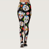 Dia Los Muertos: suikerschedels patroon. Leggings (Achterkant)