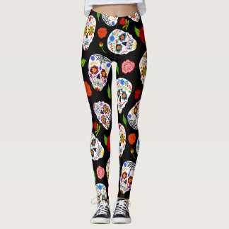 Dia Los Muertos: suikerschedels patroon. Leggings