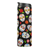 Dia Los Muertos: suikerschedels patroon. Thermosbeker (Geroteerd rechts)