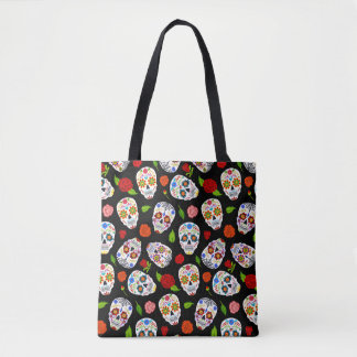 Dia Los Muertos: suikerschedels patroon. Tote Bag