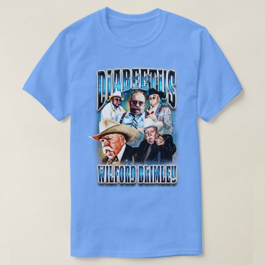 Diabeetus Wilford Brimley 90s bootleg hiphop T-shirt (Design voorkant)