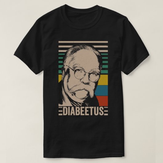 Diabeetus Wilford Brimley  Stijl Ontwerp T-shirt (Design voorkant)