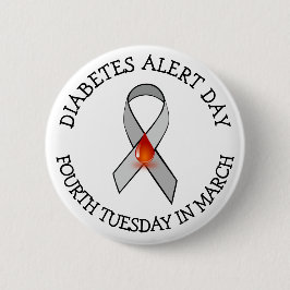 Diabetes alert dag ronde button 5,7 cm