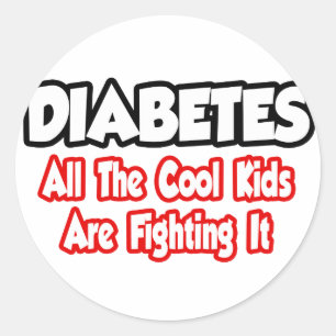 Diabetes...alle Kinderen vechten het aan Ronde Sticker