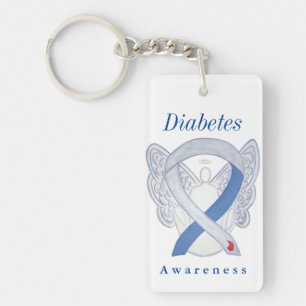 Diabetes Angel Awareness Ribbon Custom Sleutelhang Sleutelhanger