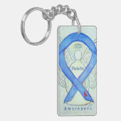 Diabetes Angel Awareness Ribbon Sleutelhanger (Voorkant Links)