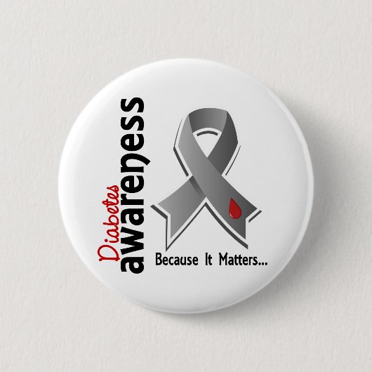 Diabetes Awareness 5 Ronde Button 5,7 Cm (Voorkant)