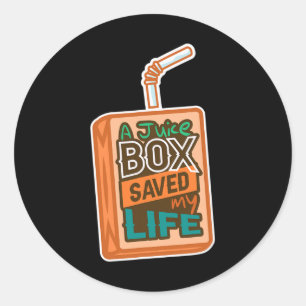 Diabetes Awareness a Juice Box heeft mijn leven ge Ronde Sticker