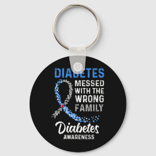 Diabetes Awareness Berichten with the Wrong Family Sleutelhanger