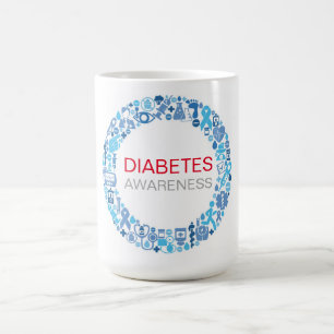 Diabetes Awareness Blue Circle Koffiemok