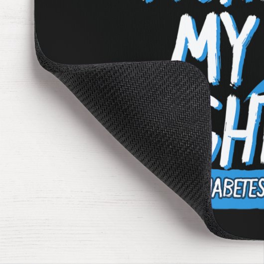 Diabetes Awareness Blue Fight Ribbon DM Diabetic G Muismat (Hoek)