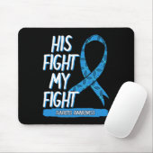 Diabetes Awareness Blue Fight Ribbon DM Diabetic G Muismat (Met muis)