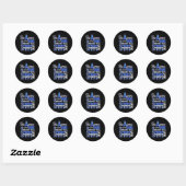 Diabetes Awareness Blue Ribbon Diabetes Ronde Sticker (Vel)