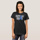 Diabetes Awareness Blue Ribbon Support Squad Manne T-shirt (Voorkant volledig)