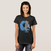 Diabetes Awareness Blue Ribbon the Storm T-shirt (Voorkant volledig)