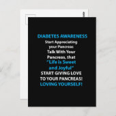Diabetes Awareness Briefkaart (Voorkant / Achterkant)