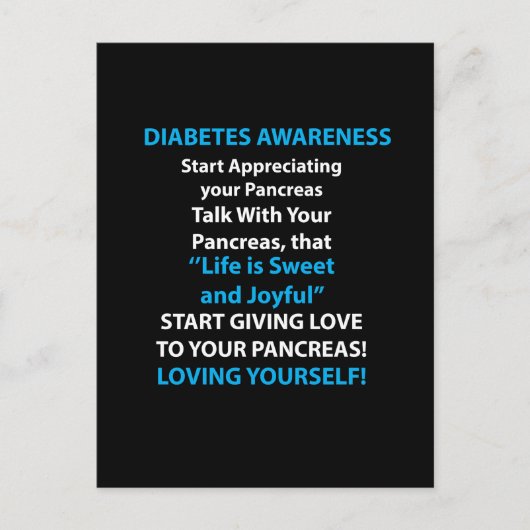 Diabetes Awareness Briefkaart (Voorkant)