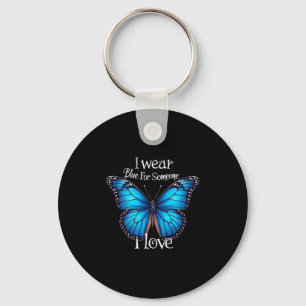 Diabetes Awareness Butterfly Family Support T1D WO Sleutelhanger