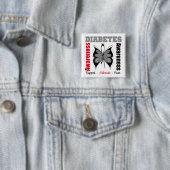 Diabetes Awareness Butterfly Vierkante Button 5,1 Cm (In situ)