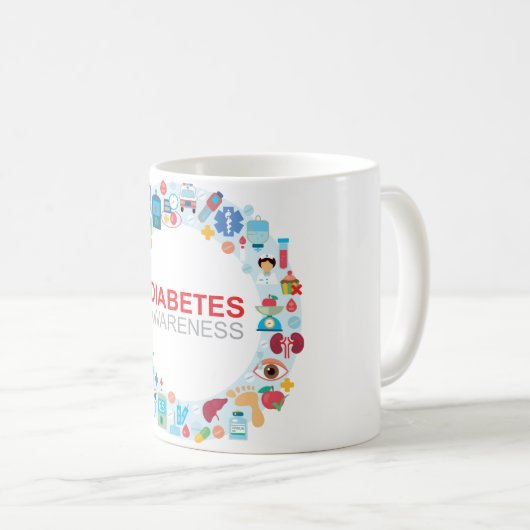 Diabetes Awareness Circle Mok (Voorkant rechts)
