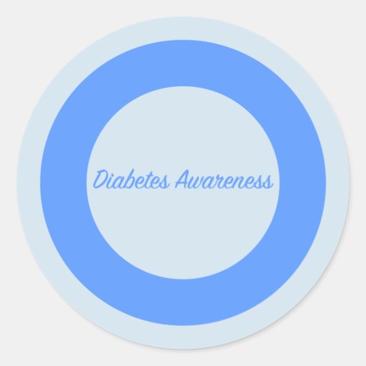 Diabetes Awareness Cirkel Ronde Sticker (Voorkant)