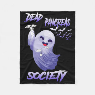 Diabetes Awareness Dead Pancreas Society Ghost Hal Fleece Deken