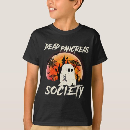 Diabetes Awareness Dead Pancreas Society Halloween T-shirt (Voorkant)