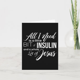 Diabetes Awareness Diabetic Gifts Insulin Jesus Wo Kaart