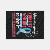 Diabetes Awareness Fleece Deken (Voorkant (Horizontaal))