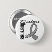 Diabetes Awareness Gemstone Ribbon Ronde Button 5,7 Cm (Voorkant /achterkant)