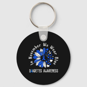 Diabetes Awareness In November We Wear Blue Sunflo Sleutelhanger