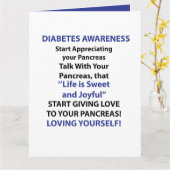 Diabetes Awareness Kaart (Gele Bloem)