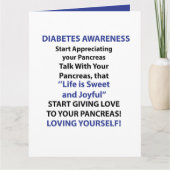 Diabetes Awareness Kaart (Voorkant)