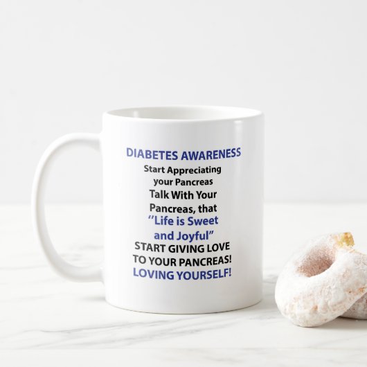 Diabetes Awareness Koffiemok (Met donut)