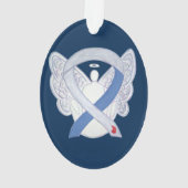 Diabetes Awareness Lint IDDM Engel Ornament (achterkant)