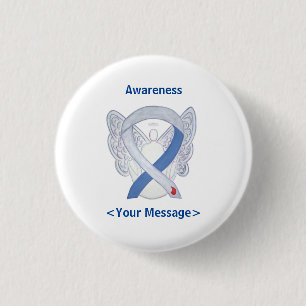 Diabetes Awareness Lint IDDM Engel Speld Ronde Button 3,2 Cm