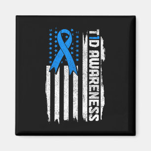 Diabetes Awareness Maand Blauw Lint Type 1 Patrio Magneet