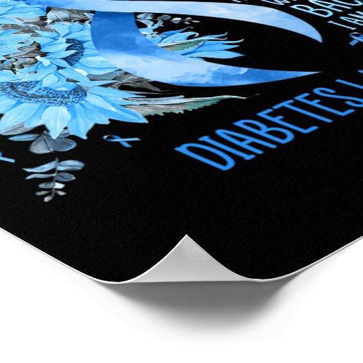 Diabetes Awareness Maand Cadeaus voor Krachtige Wa Poster (Hoek)