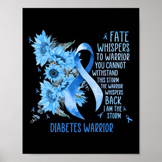 Diabetes Awareness Maand Cadeaus voor Krachtige Wa Poster (Voorkant)
