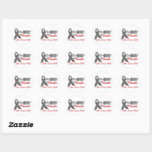 Diabetes Awareness Maand Grijs Lint 1.2 Ronde Sticker (Vel)