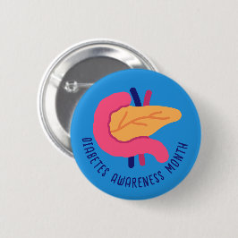 Diabetes Awareness Maand Ronde Button 5,7 Cm