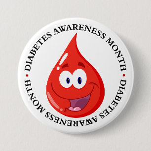 Diabetes Awareness Maand Ronde Button 7,6 Cm